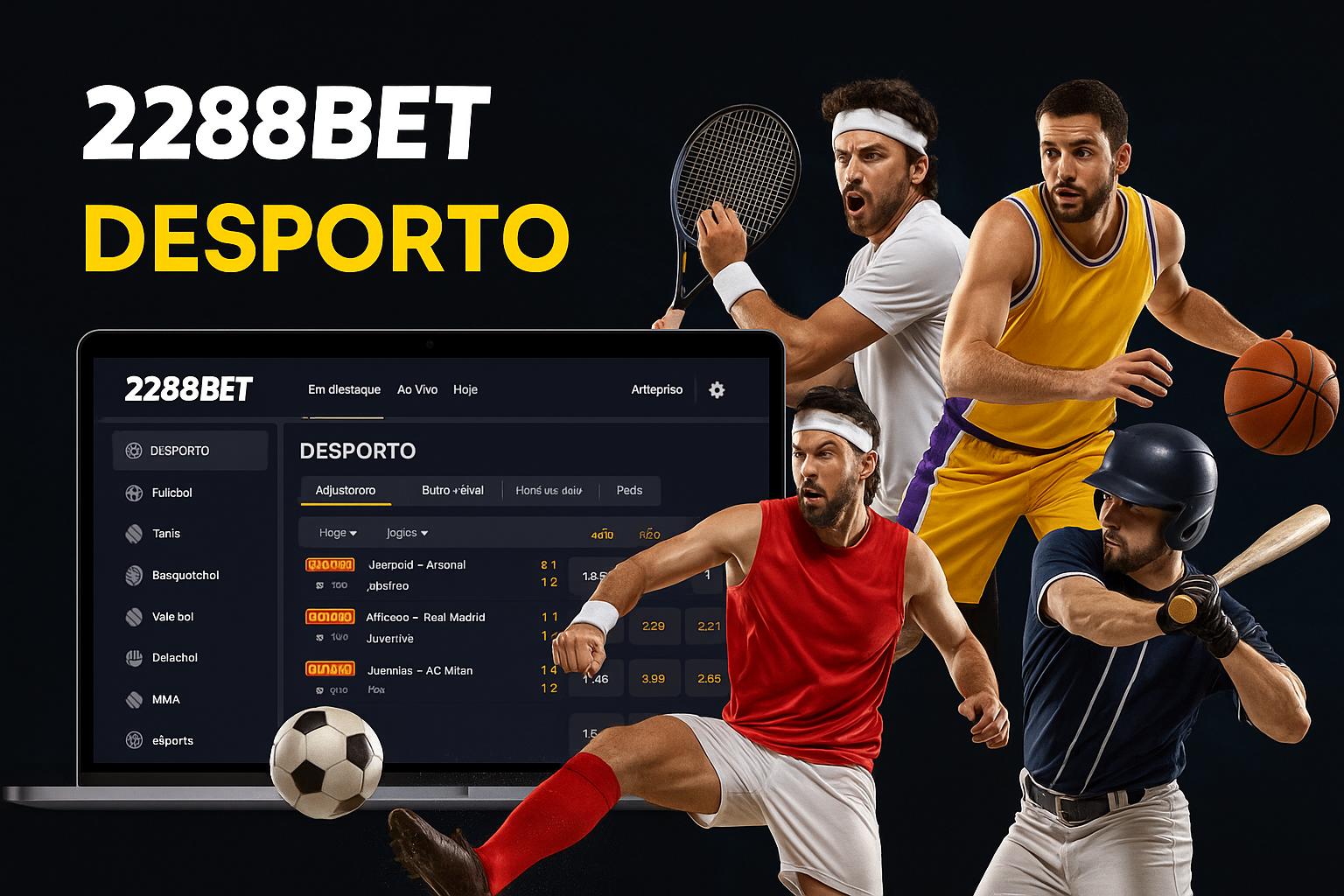 Aposte em apostas esportivas no cassino online 2288BET